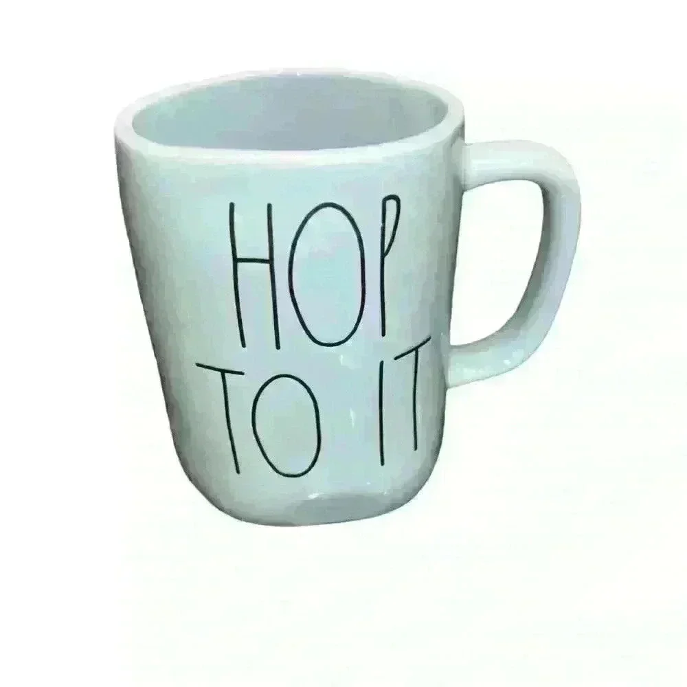 NWT Rae Dunn HOP TO IT Mug  - Ceramic  - very rare!
